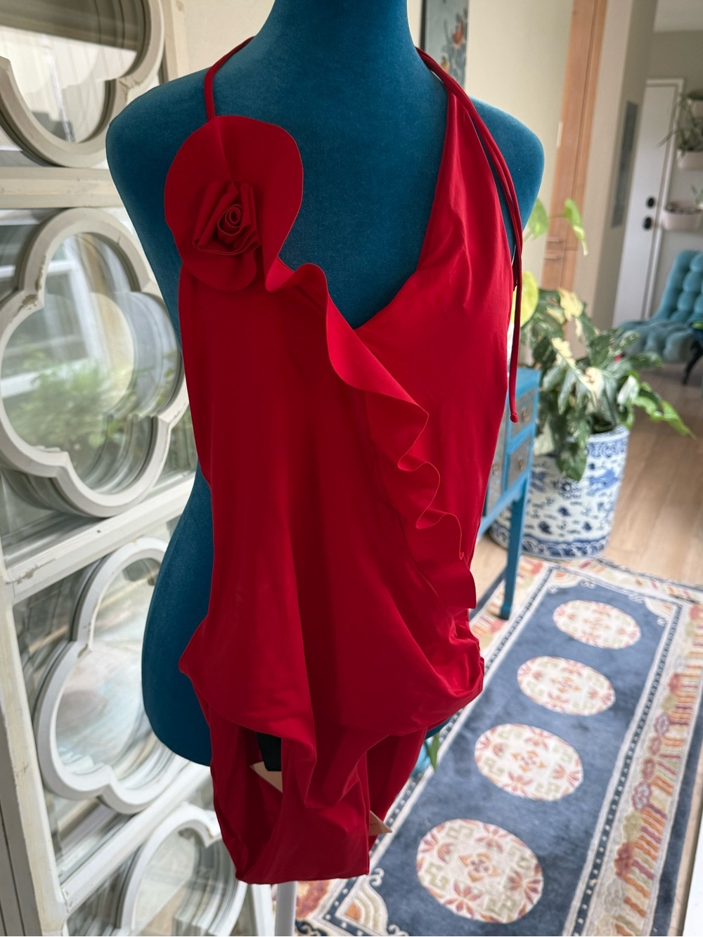Maygel Coronel Nori Red One Piece Flower 3D Swimsuit Red Exclusive Tuckernuck